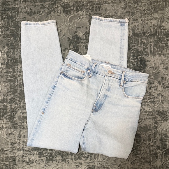 Good American Good Classic Natural Fray Hem Women's Jeans - Picture 2 of 3